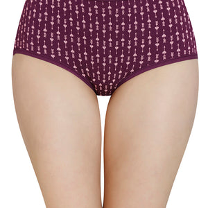Printed High Rise Full Brief (Pack of 3)