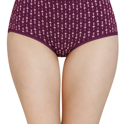 Printed High Rise Full Brief (Pack of 3)