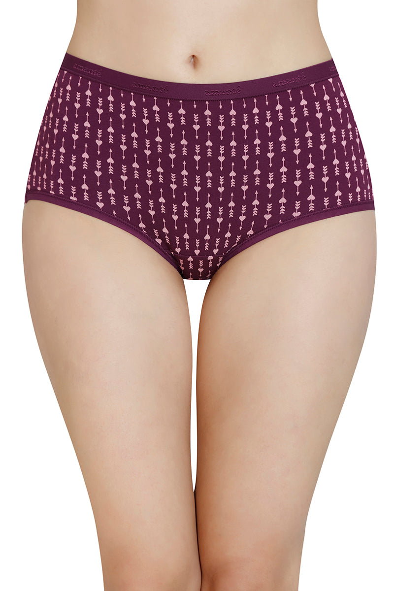 Printed High Rise Full Brief (Pack of 3)