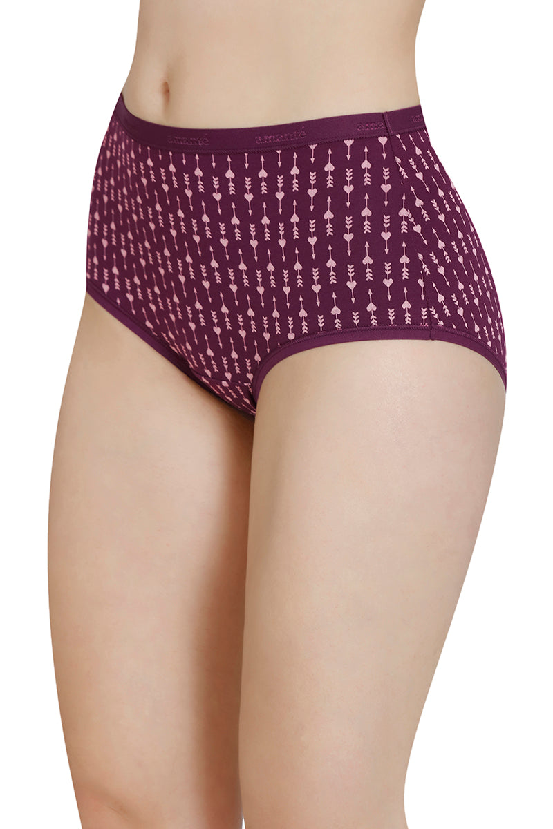 Printed High Rise Full Brief (Pack of 3)