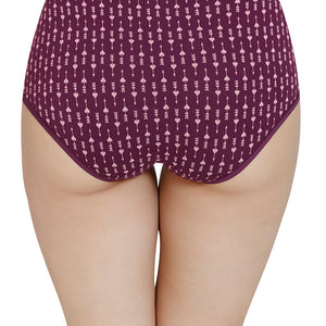 Printed High Rise Full Brief (Pack of 3)