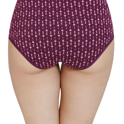 Printed High Rise Full Brief (Pack of 3)