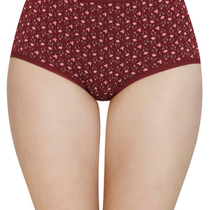 Printed High Rise Full Brief (Pack of 3)