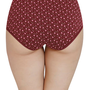 Printed High Rise Full Brief (Pack of 3)