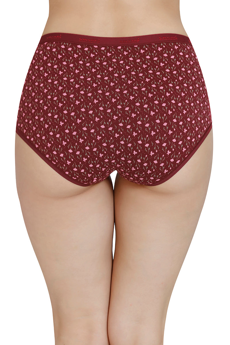 Printed High Rise Full Brief (Pack of 3)