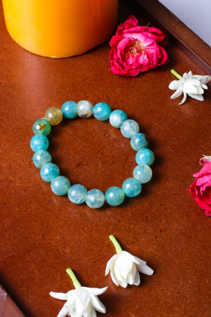 Studio Vaidik Aqua Blue Fire Agate Bracelet