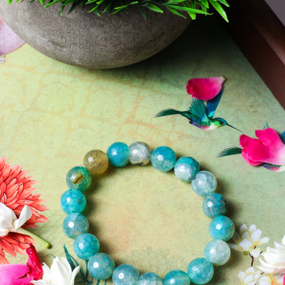 Studio Vaidik Aqua Blue Fire Agate Bracelet