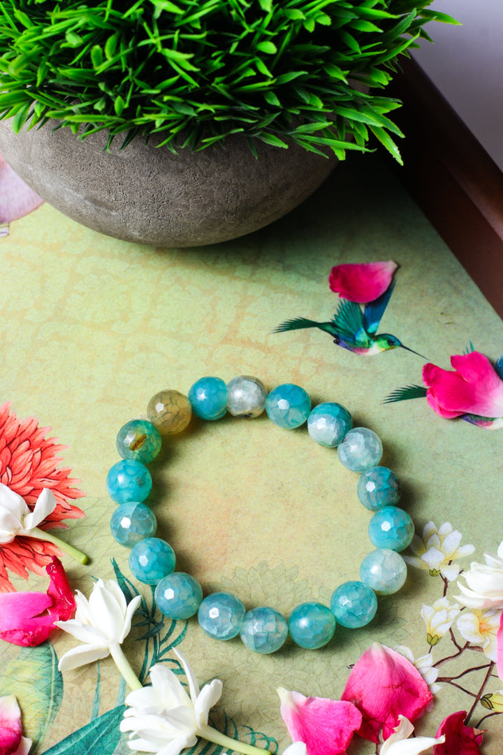 Studio Vaidik Aqua Blue Fire Agate Bracelet