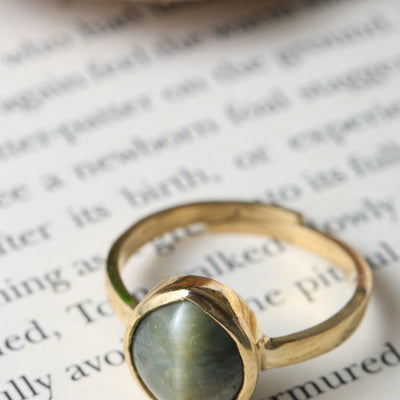 Studio Vaidik Cats eye/ Lehsuniya Ring 7.25 ratti