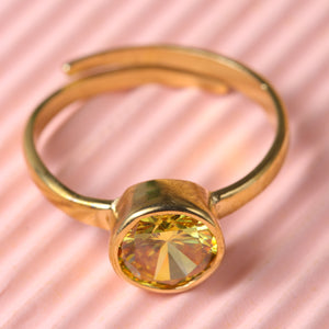 Studio Vaidik Yellow Zircon Ring