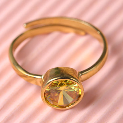 Studio Vaidik Yellow Zircon Ring