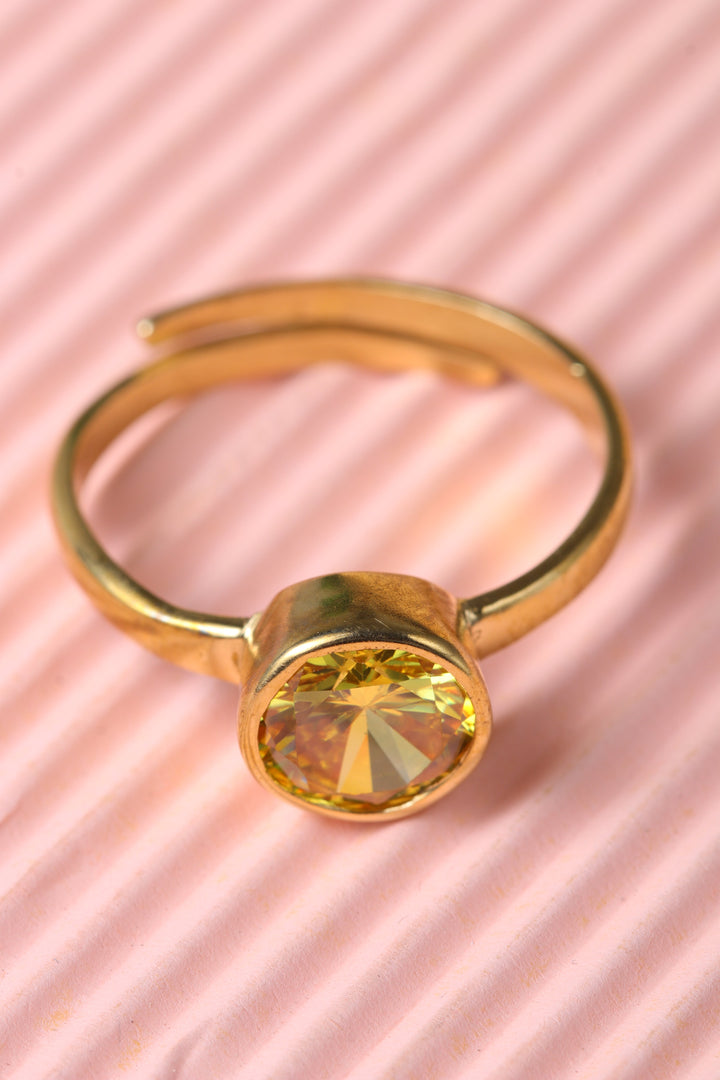 Studio Vaidik Yellow Zircon Ring