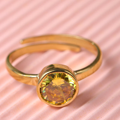 Studio Vaidik Yellow Zircon Ring