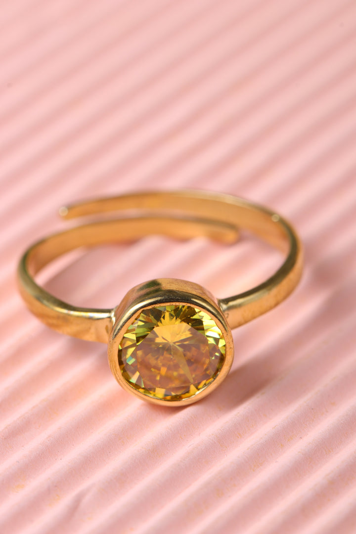 Studio Vaidik Yellow Zircon Ring