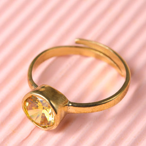 Studio Vaidik Yellow Zircon Ring