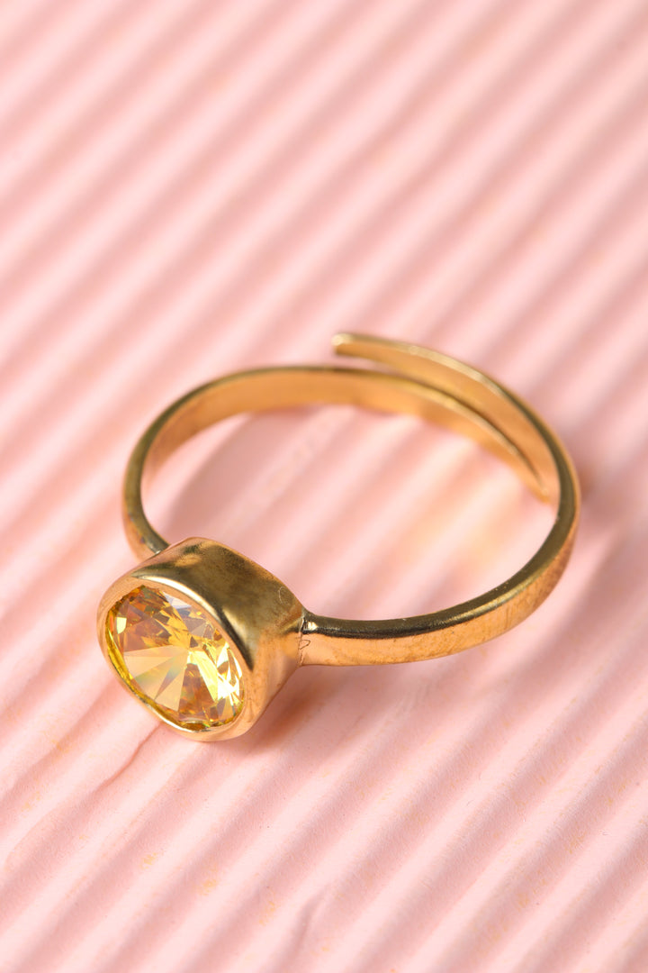 Studio Vaidik Yellow Zircon Ring