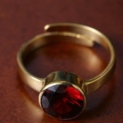 Studio Vaidik Red Zircon Ring