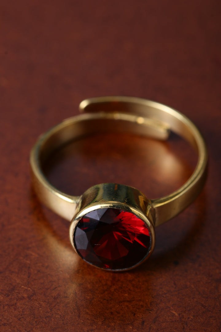 Studio Vaidik Red Zircon Ring