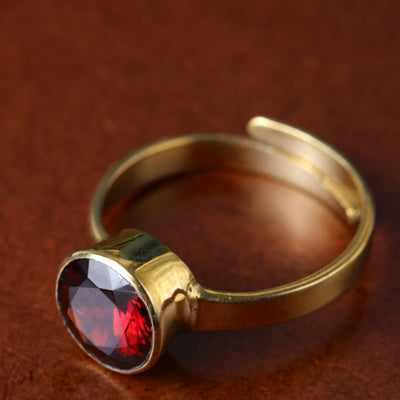 Studio Vaidik Red Zircon Ring