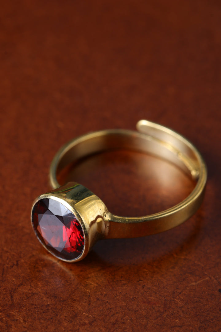 Studio Vaidik Red Zircon Ring