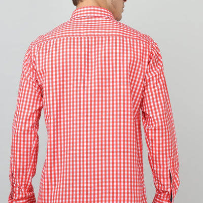 Darnandstitch® Thin Cotton Red Check Print Shirt