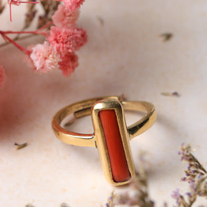 Studio Vaidik Moonga/ Coral Ring 7.25 ratti