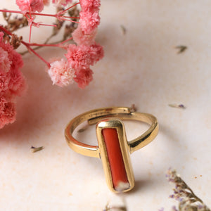 Studio Vaidik Moonga/ Coral Ring 7.25 ratti