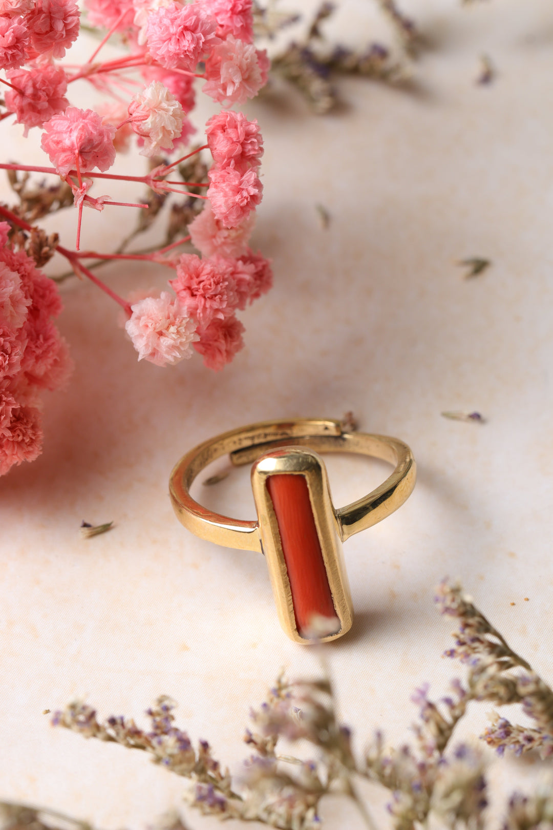 Studio Vaidik Moonga/ Coral Ring 7.25 ratti