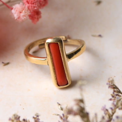 Studio Vaidik Moonga/ Coral Ring 5.25 ratti