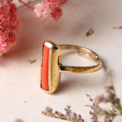 Studio Vaidik Moonga/ Coral Ring 7.25 ratti