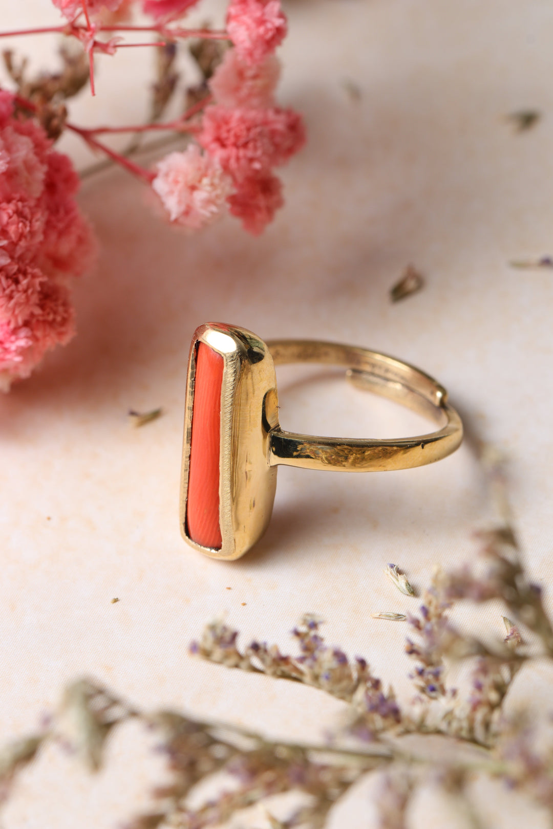 Studio Vaidik Moonga/ Coral Ring 7.25 ratti