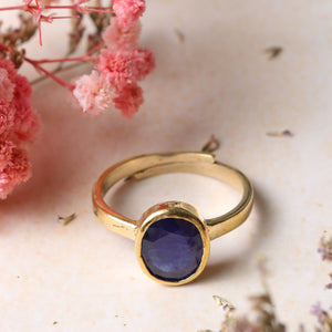 Studio Vaidik Neelam/ Blue Sapphire Ring 7.25 ratti