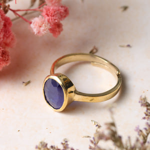 Studio Vaidik Neelam/ Blue Sapphire Ring 7.25 ratti