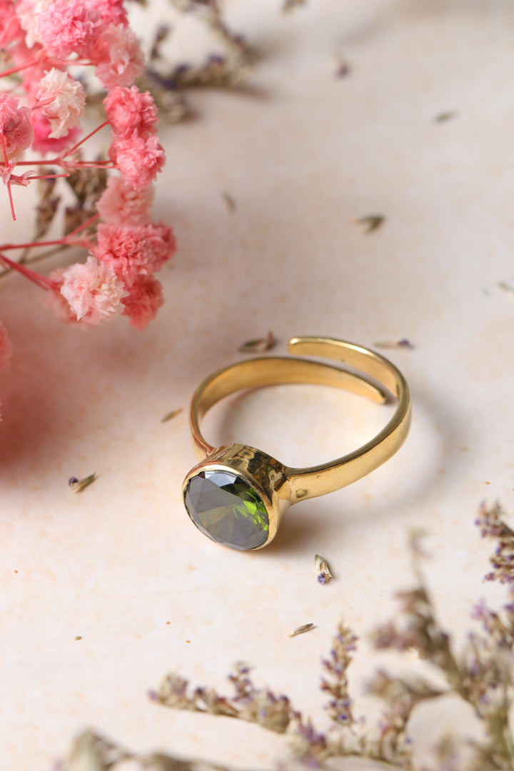 Studio Vaidik Green Zircon Ring