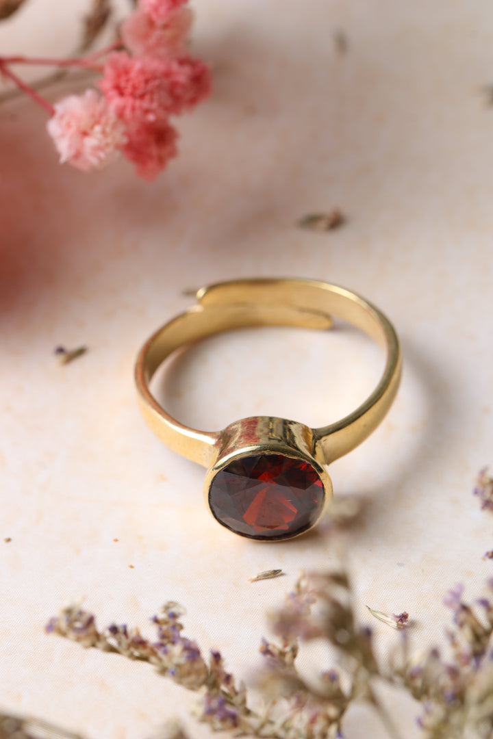 Studio Vaidik Red Zircon Ring