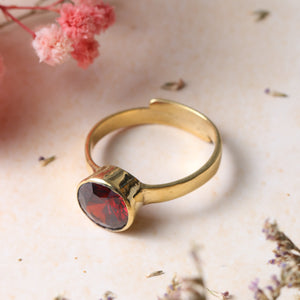 Studio Vaidik Red Zircon Ring