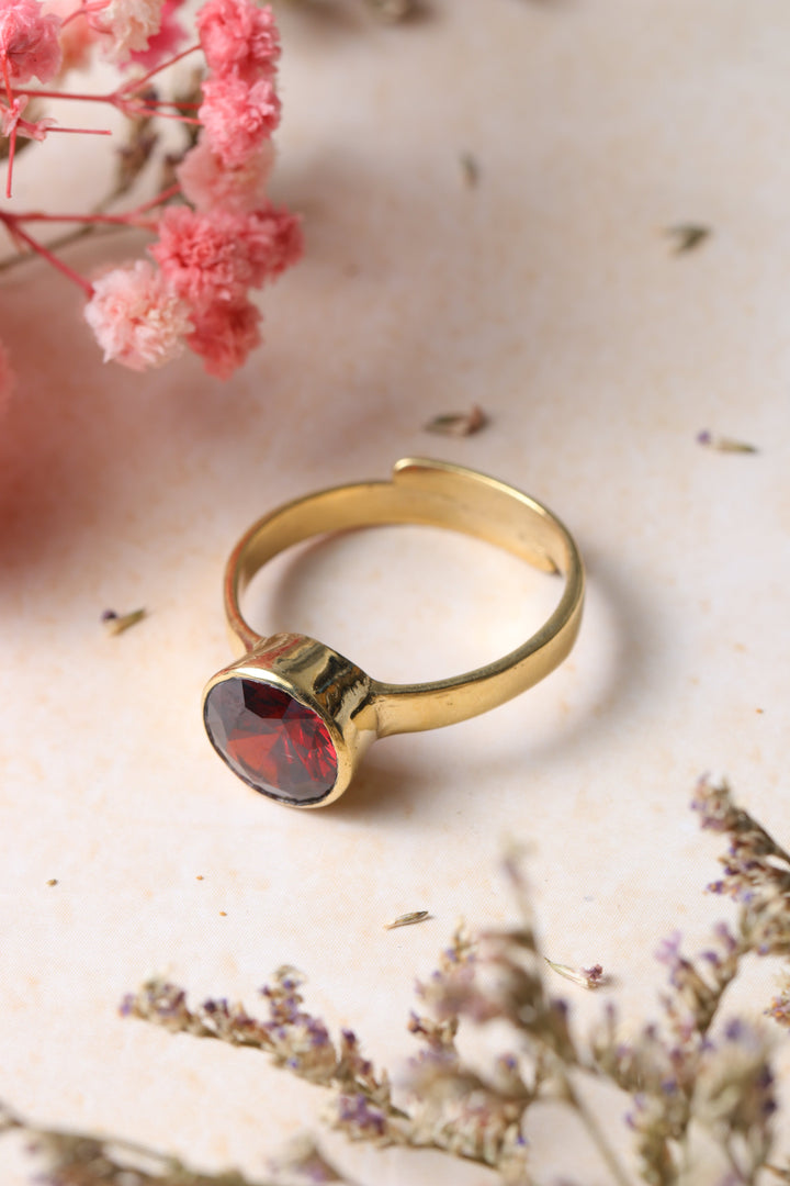 Studio Vaidik Red Zircon Ring