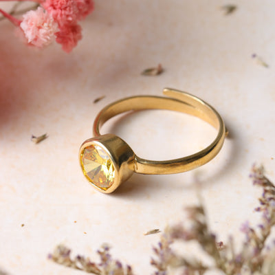 Studio Vaidik Yellow Zircon Ring