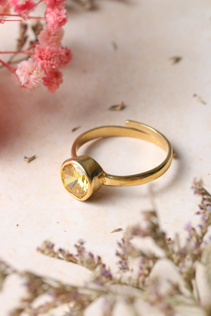 Studio Vaidik Yellow Zircon Ring