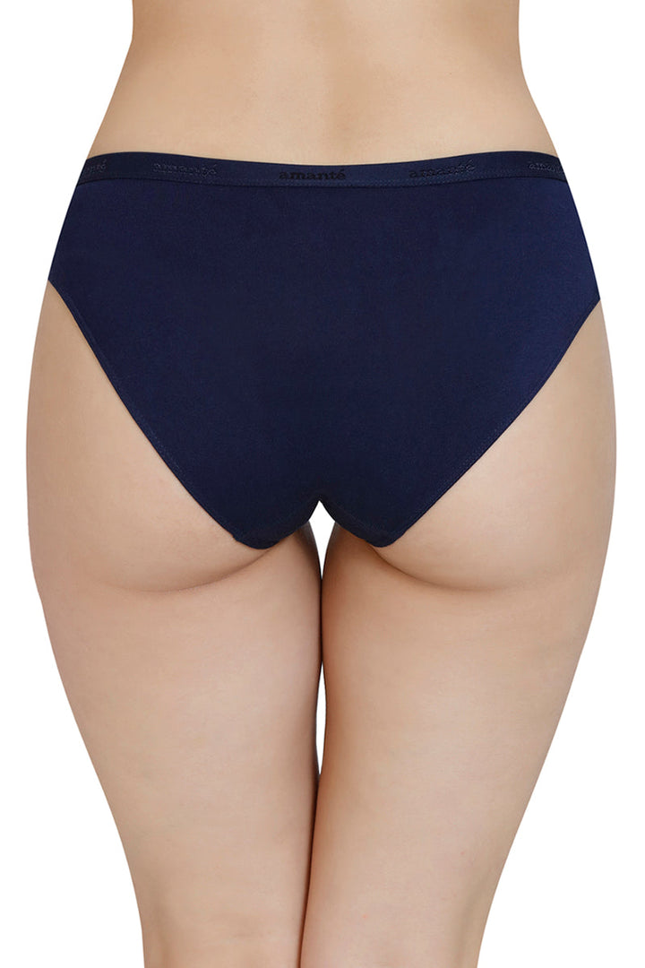 Solid Mid Rise Modal Bikini Panty - Midnight