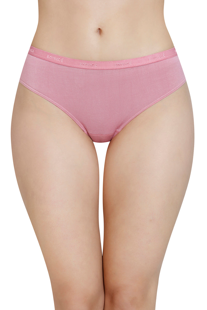 Solid Mid Rise Modal Bikini Panty (Pack of 2)