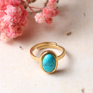 Studio Vaidik Irani Firoza/ Turquoise Ring 7.25 ratti