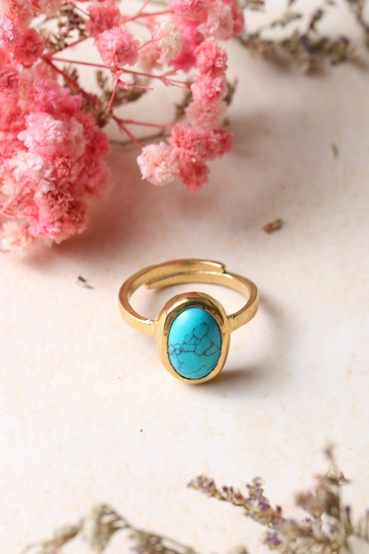 Studio Vaidik Irani Firoza/ Turquoise Ring 7.25 ratti