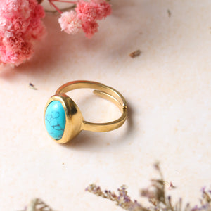 Studio Vaidik Irani Firoza/ Turquoise Ring 7.25 ratti