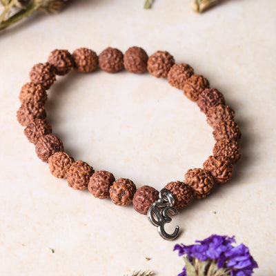 Studio Vaidik Rudraksha Bracelet with OM charm