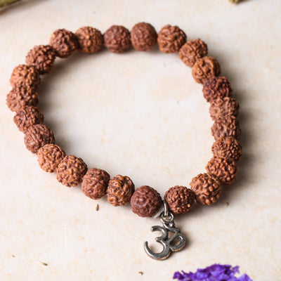 Studio Vaidik Rudraksha Bracelet with OM charm