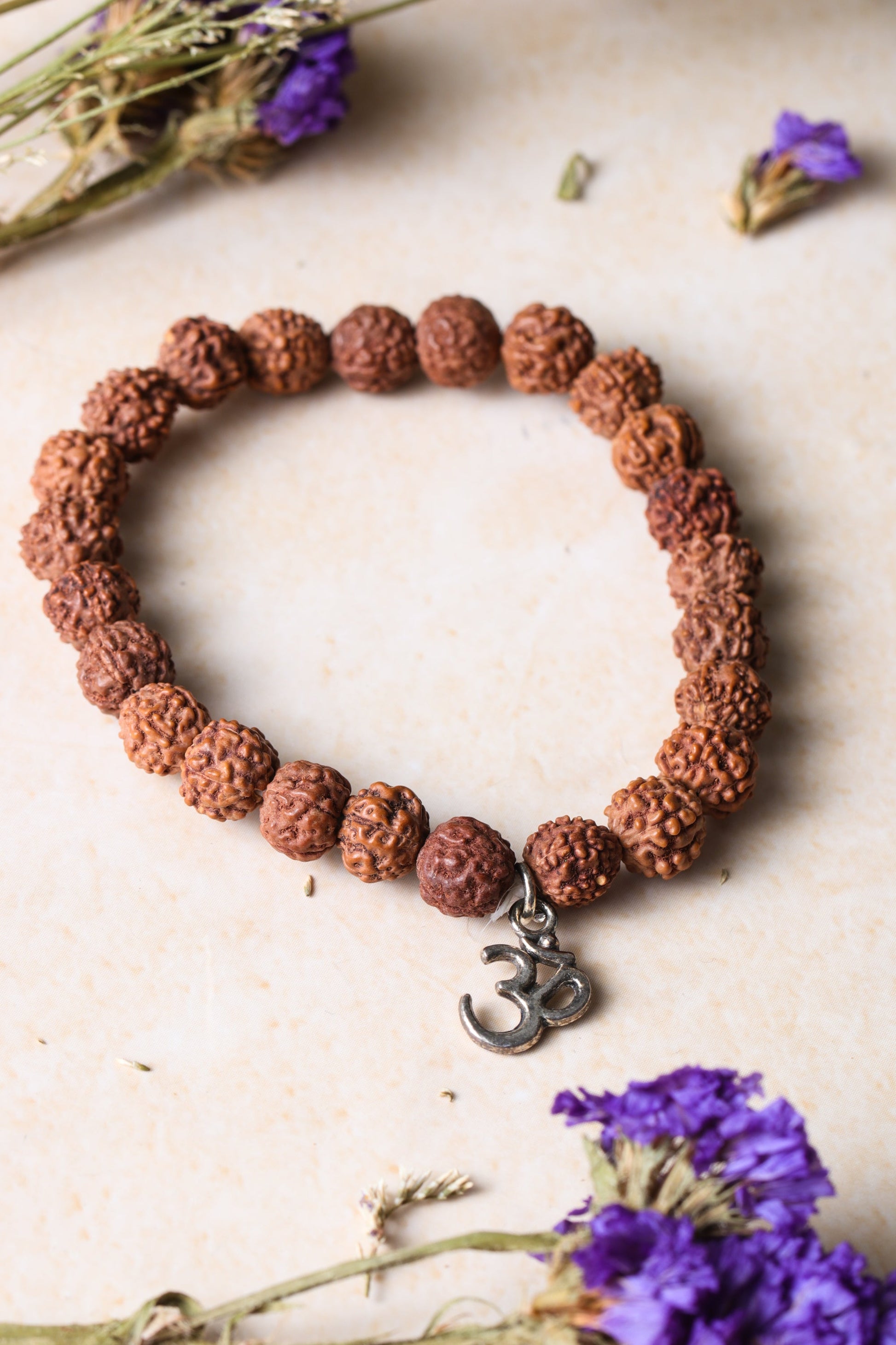 Studio Vaidik Rudraksha Bracelet with OM charm