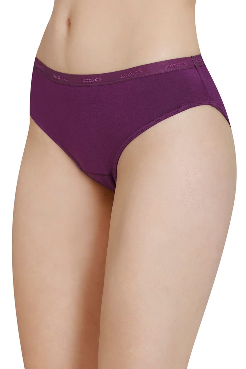 Solid Mid Rise Modal Bikini Panty