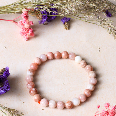 Studio Vaidik Peach Moonstone Bracelet