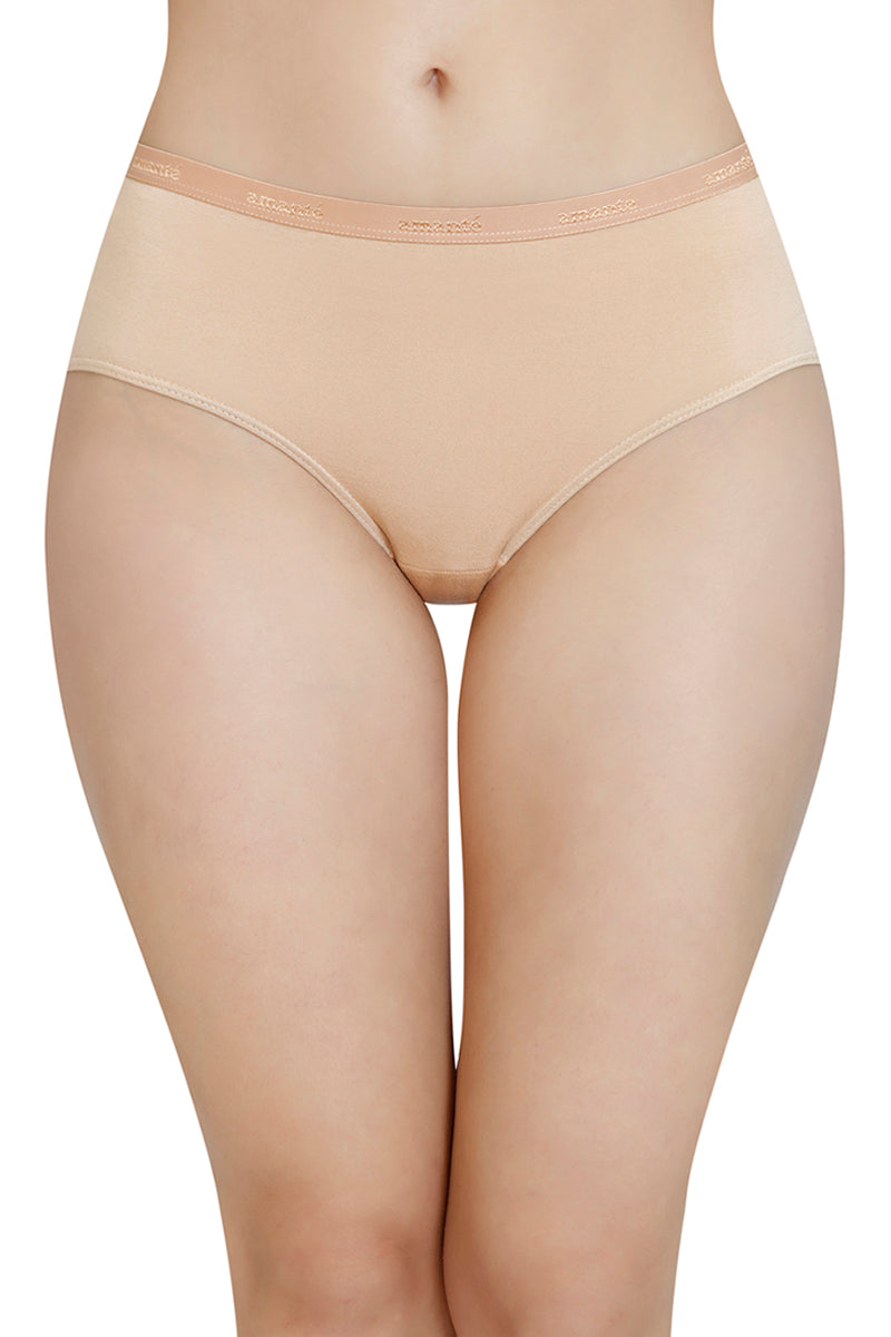 Solid Mid Rise Modal Hipster Panty (Pack of 2)